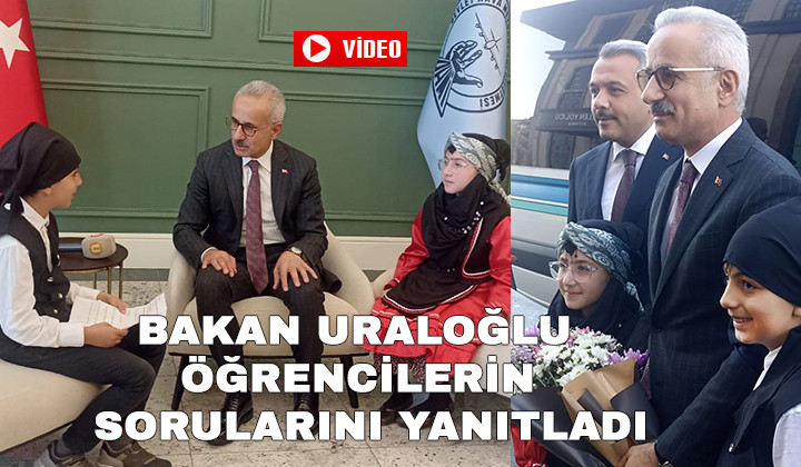 Bakan Uraloğlu’nu Pazar’da Öğrenciler Çiçekle Karşıladı