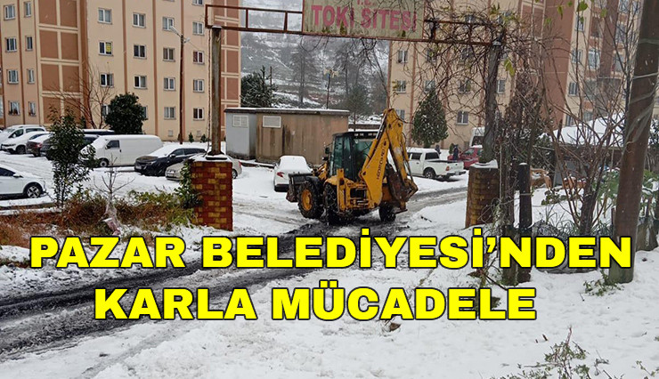 Pazar Belediyesi'nden Karla Mücadele Çalışmaları