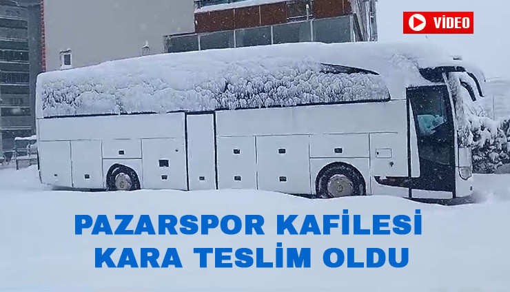 Pazarspor Kafilesi Kar Engeline Takıldı