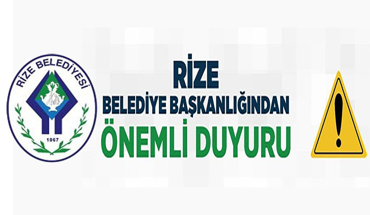 Rize Belediyesi, Dolandırıcılık Uyarısı Yaptı 