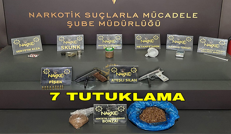 Rize'de uyuşturucu operasyonu: 7 tutuklama